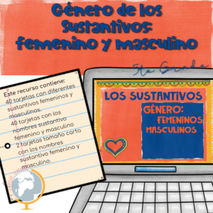 Género de los sustantivos: femenino y masculino Juego Memoria (Nouns)