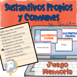 Los sustantivos comunes y propios Juego memoria