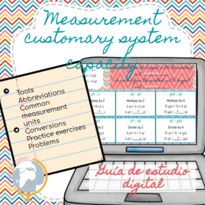Measurement customary system capacity digital study guide