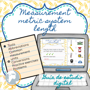 Measurement metric system length digital study guide