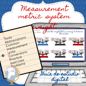Measurement metric system weight digital study guide