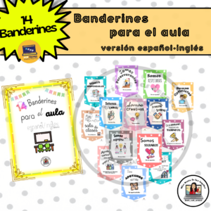 • 14 Banderines formativos para el aula• (Español/Inglés)