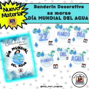 BANDERÍN “DÍA MUNDIAL DEL AGUA” (22 MARZO)