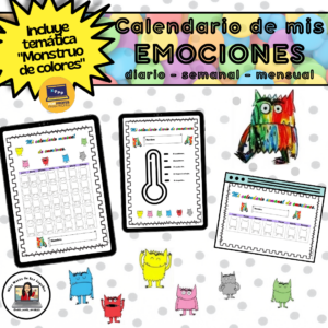 • 💖Calendario de emociones• versión “Monstruo de colores” 💖 •