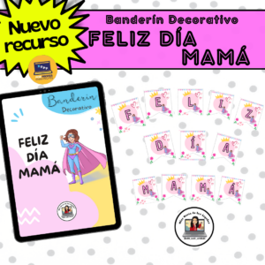 Banderín Decorativo – Feliz día mamá
