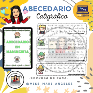 ⭐Abecedario en manuscrita ⭐ (para mesas)