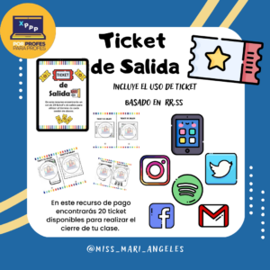🎫 • 20 ticket de salida para tus clases• 🎫