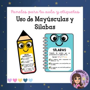 Etiquetas/Paneles de Uso de Mayúscula y Sílabas