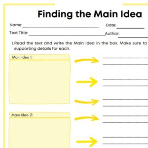 WORKSHEET: Finding the Main Idea (Adults)