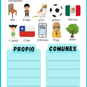GUÍAS SUSTANTIVOS PROPIOS Y COMUNES