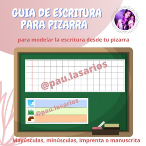 guía de escritura para pizarra