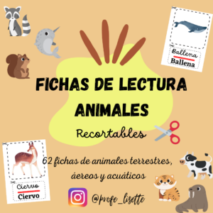 Fichas de lectura Animales
