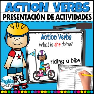 Action Verbs Present Progressive English Verbos Inglés Primaria Presentación Actividades en PowerPoint