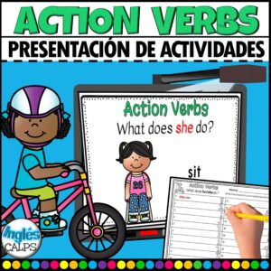 Action Verbs Present Tense English Verbos Vocabulario Inglés Primaria Presentación PowerPoint