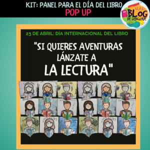 Kit para montar panel pop up: Día del libro