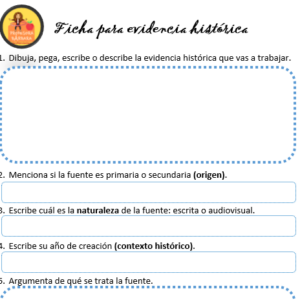 ficha de evidencia histórica