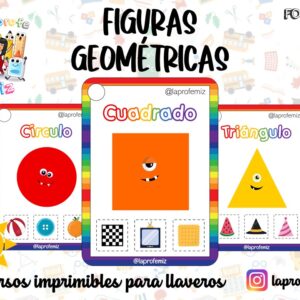 FIGURAS GEOMÉTRICAS IMPRIMIBLE PARA LLAVERO.