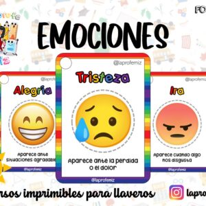 Las emociones imprimibles para llaveros