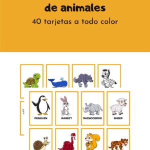 Memorice de animales - Inglés