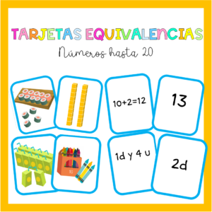 Tarjetas equivalencias numéricas