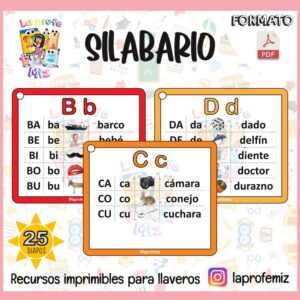 SILABARIO IMPRIMIBLE PARA LLAVERO.