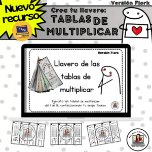 • Llavero “Tablas de multiplicar” • (Versión Flork)