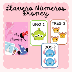 Llavero números disney