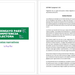 Miniensayo PAES Competencia Lectora - Textos Narrativos