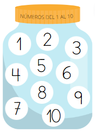 Tarro de galleta (números del 1 al 10)