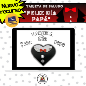 Tarjeta de saludo “Feliz día papá (Temática traje de etiqueta)