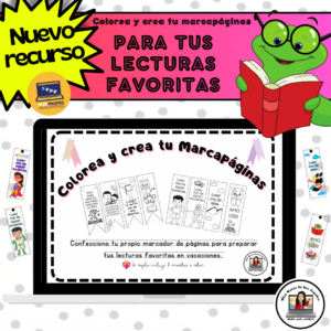 Marcapáginas para colorear – “Amo Leer”