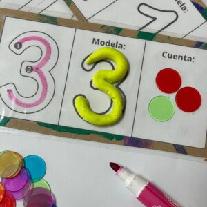 Escribe, modela y cuenta números del 1-9