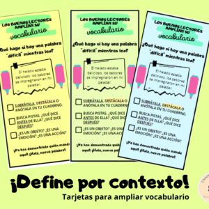 ¡Define por contexto! - Tarjetas para ampliar vocabulario
