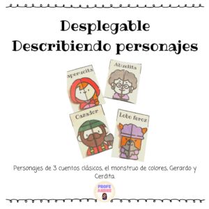 Desplegable descripción de personajes