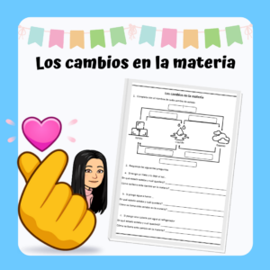 Lámina "Los cambios en la materia"