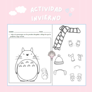Actividad de Invierno Totoro (Actividad recortable)