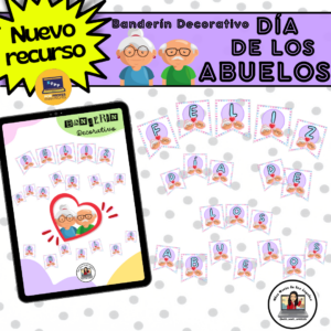 • Banderín decorativo para celebrar el día de los abuelos•