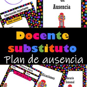 Plan de ausencia docente sustituto - GRATIS
