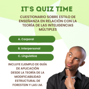 MÚLTIPLES INTELIGENCIAS Y ESTILOS DE ENSEÑANZA. CUESTIONARIO PARA DOCENTES