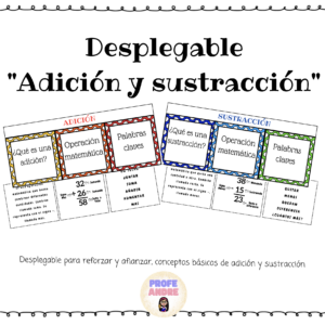 desplegable adición y sustracción