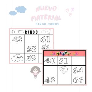 Bingo cards / Fichas de Bingo