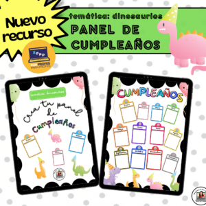 Crea el panel de cumpleaños para tu sala de clases. (Temática Dinosaurios)