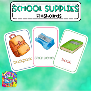 Flashcards de los objetos de la escuela - School Supplies Flashcards