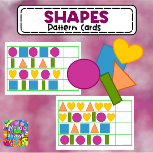 Seriación de figuras geométricas - Shapes Pattern Cards