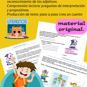 Los adjetivos: comprensión lectora, gramática y escritura