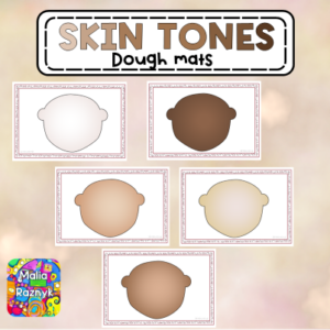 Tapiz para plastilina colores de piel - Skin Tones dough mats