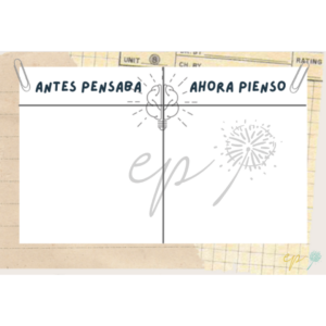 Rutina de pensamiento - Antes pensaba, ahora pienso