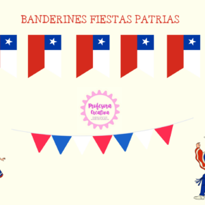 TIKI TIKI TI" BANDERINES FIESTAS PATRIAS