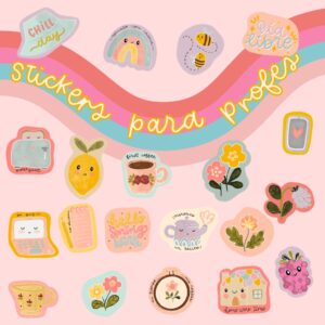 Stickers para profes primavera