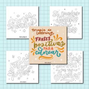 Frases positivas para colorear